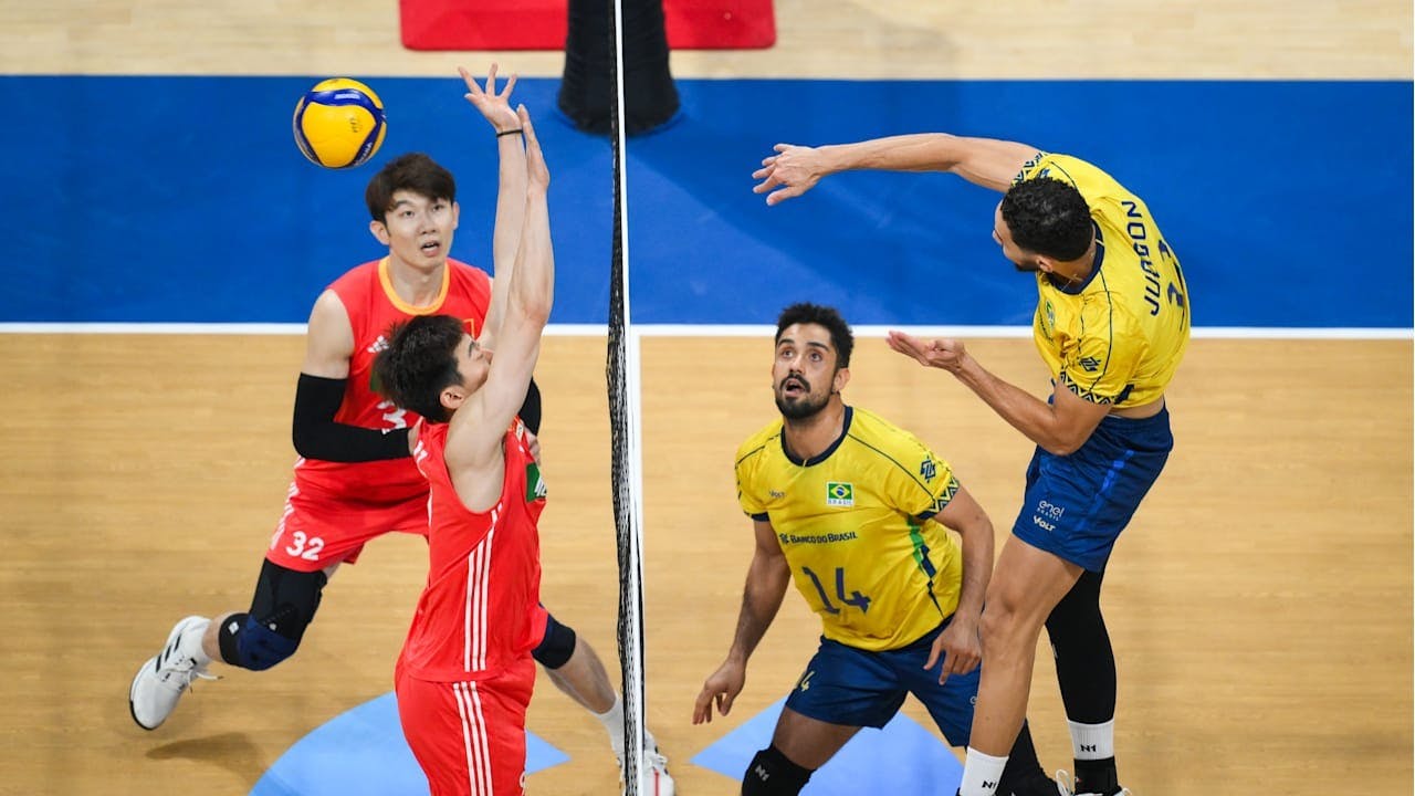 Brazil fends off China in four in FIVB Men
