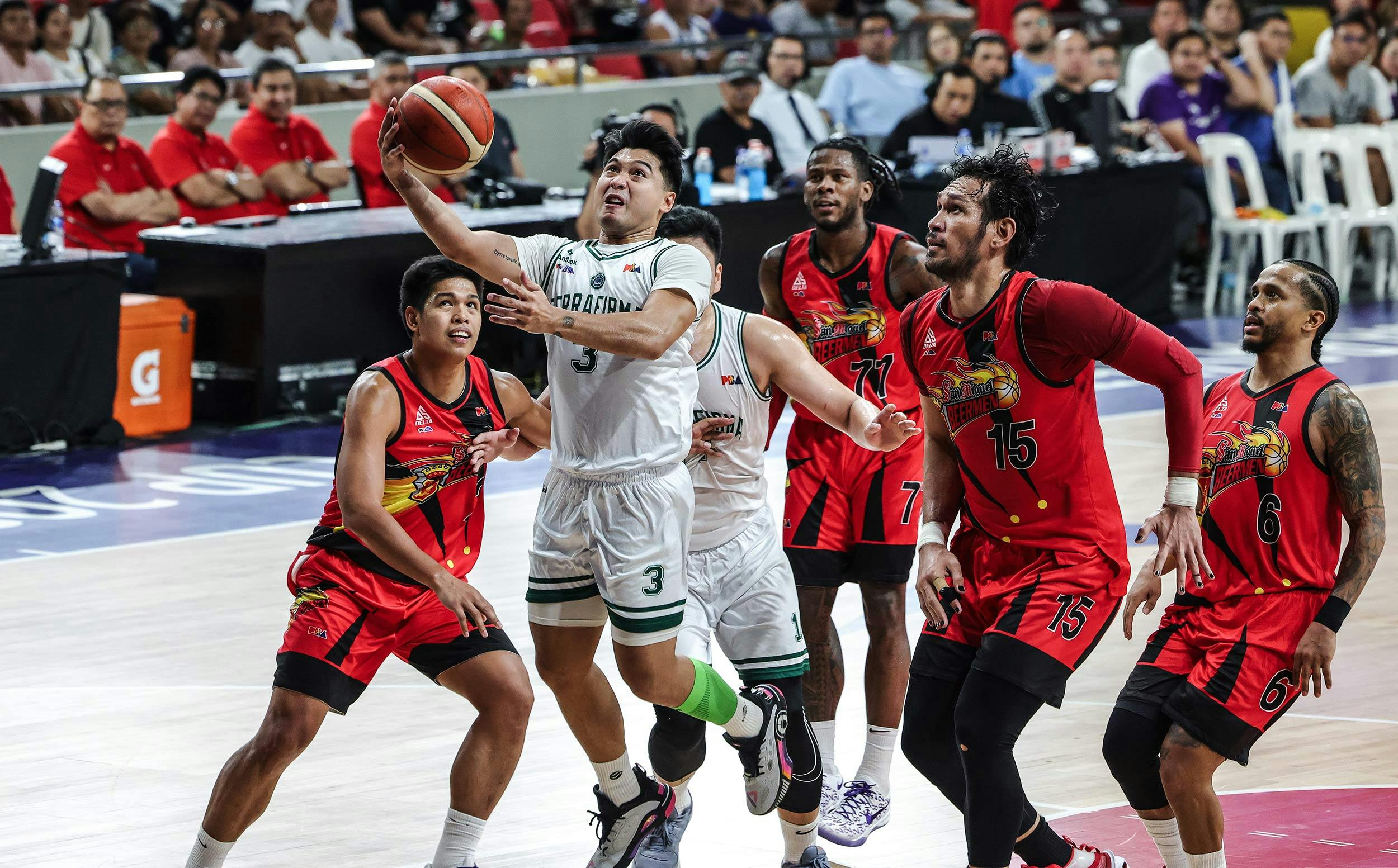 PBA: San Miguel 7-time MVP June Mar Fajardo unstoppable, says Terrafirma ace Juami Tiongson