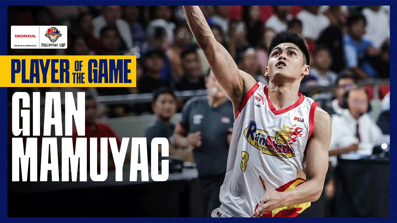 PBA Player of the Game Highlights: Gian Mamuyac steals show as Rain or Shine thwarts TNT, reaches semis