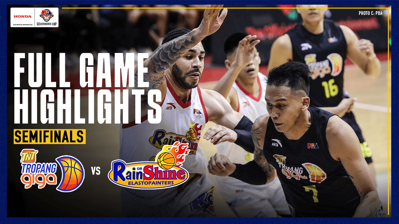 TNT slips past Rain or Shine, for commanding 3-1 lead in semis | PBA Highlights