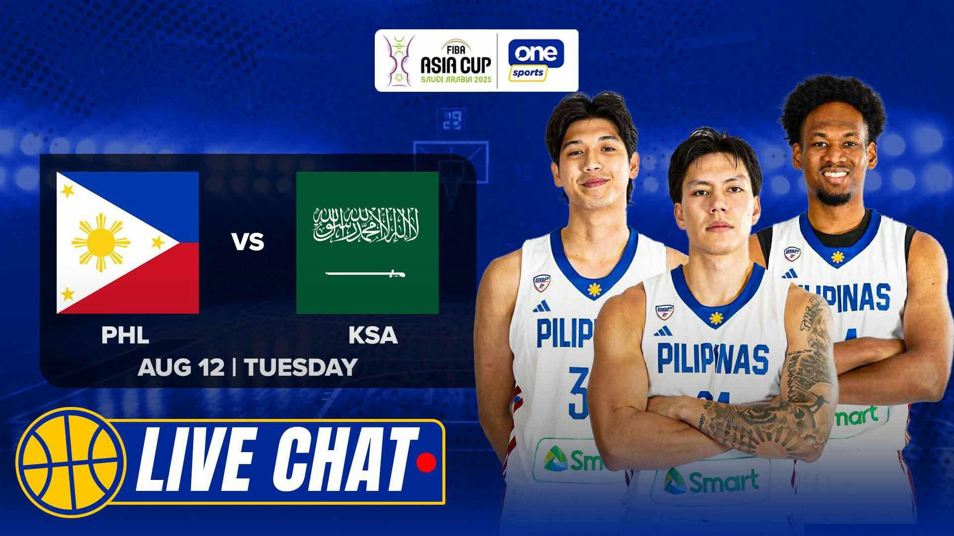 LIVE CHAT: Gilas Pilipinas vs Saudi Arabia | FIBA Asia Cup 2025