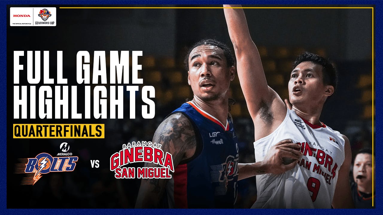 Brgy. Ginebra holds off Meralco for 1-0 series lead in quarters battle | PBA Highlights