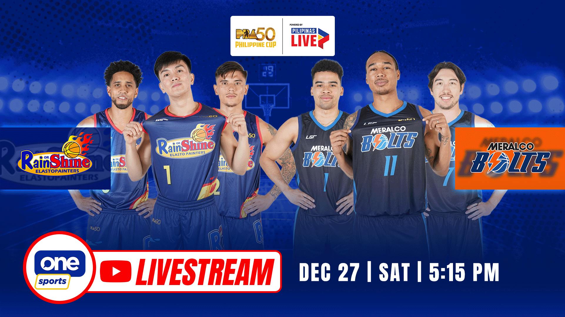 PBA LIVESTREAM: Rain or Shine Elasto Painters vs Meralco Bolts | Philippine Cup quarterfinals