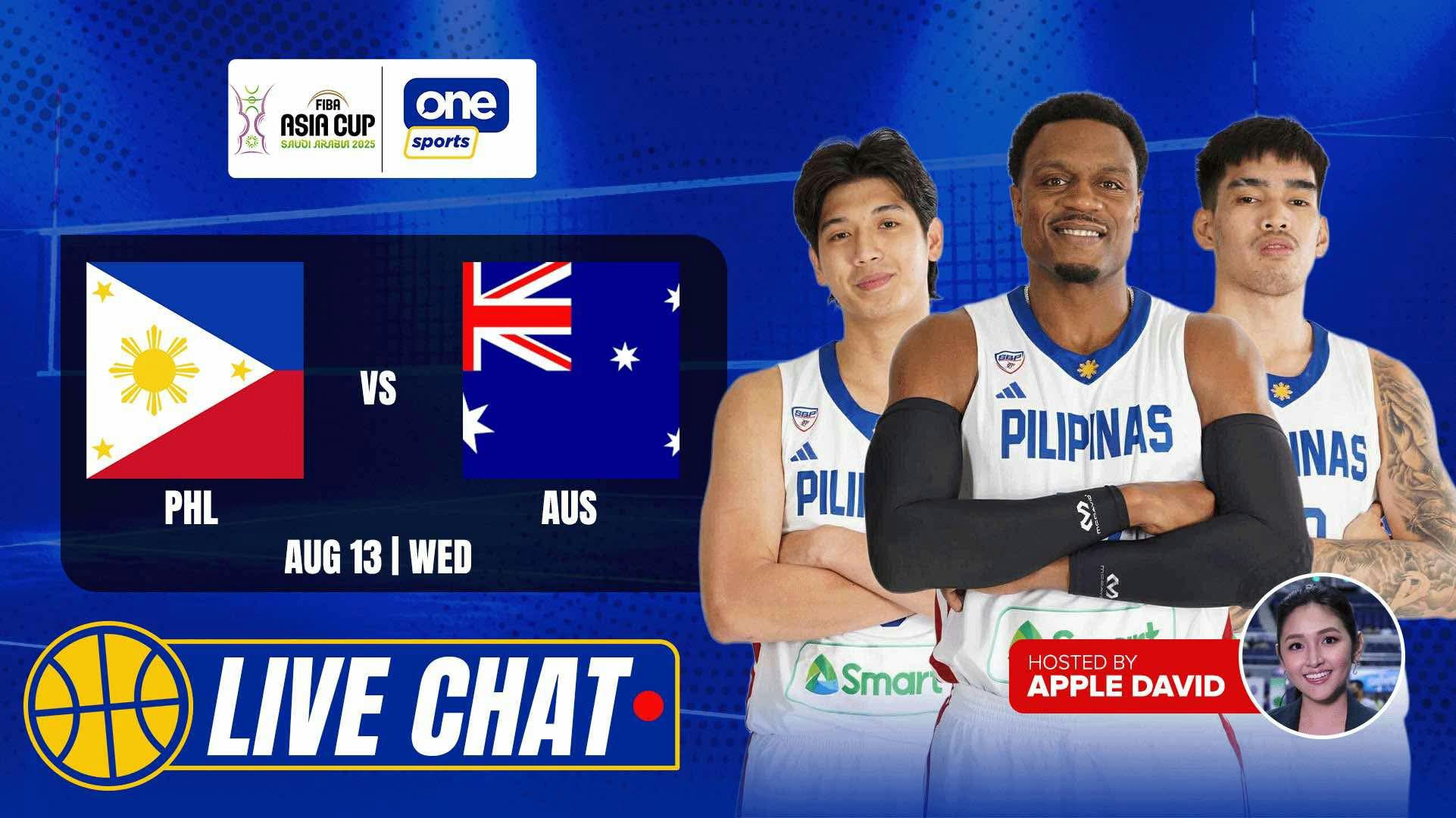 LIVE CHAT: Gilas Pilipinas vs Australia | FIBA Asia Cup 2025