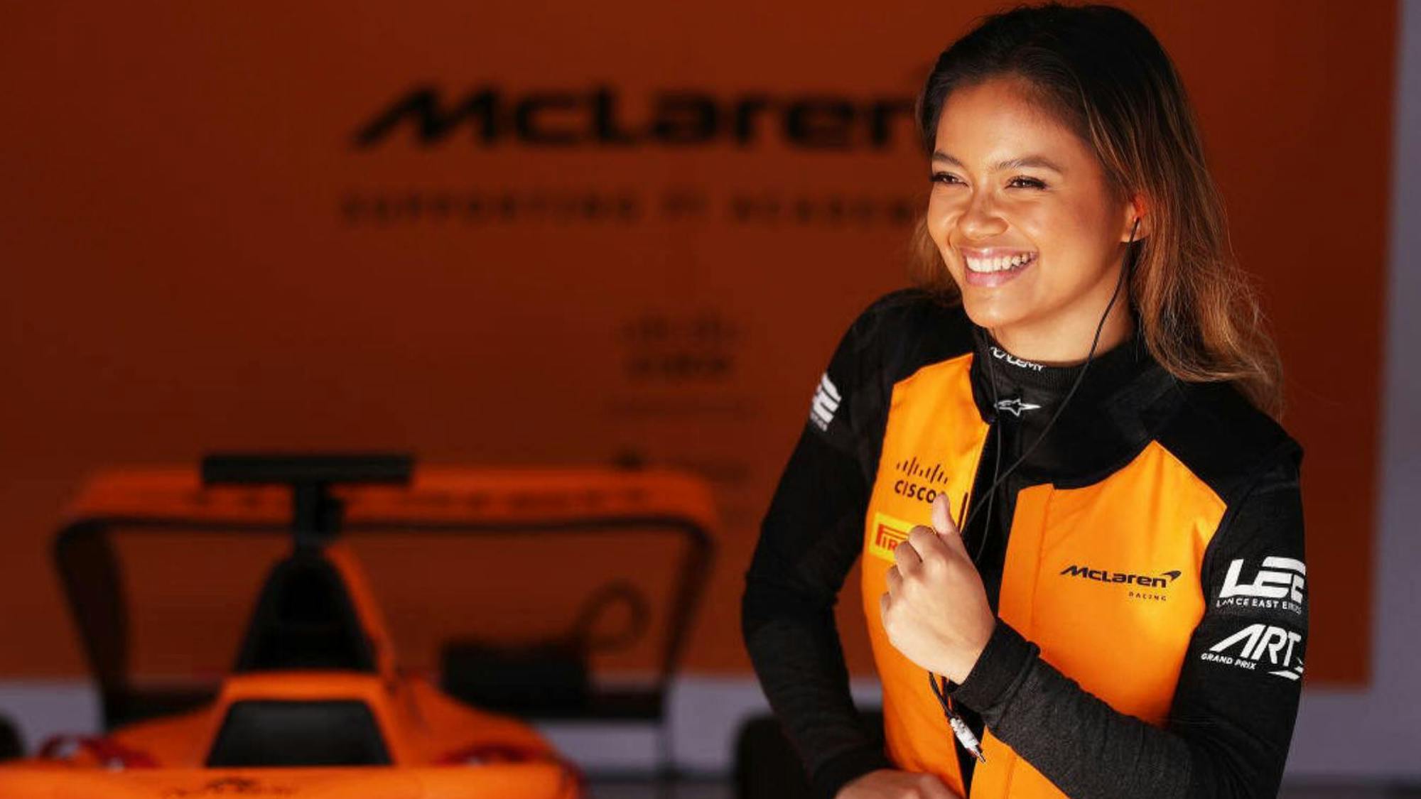 McLaren’s Bianca Bustamante tries hand at Formula E in inaugural women’s test