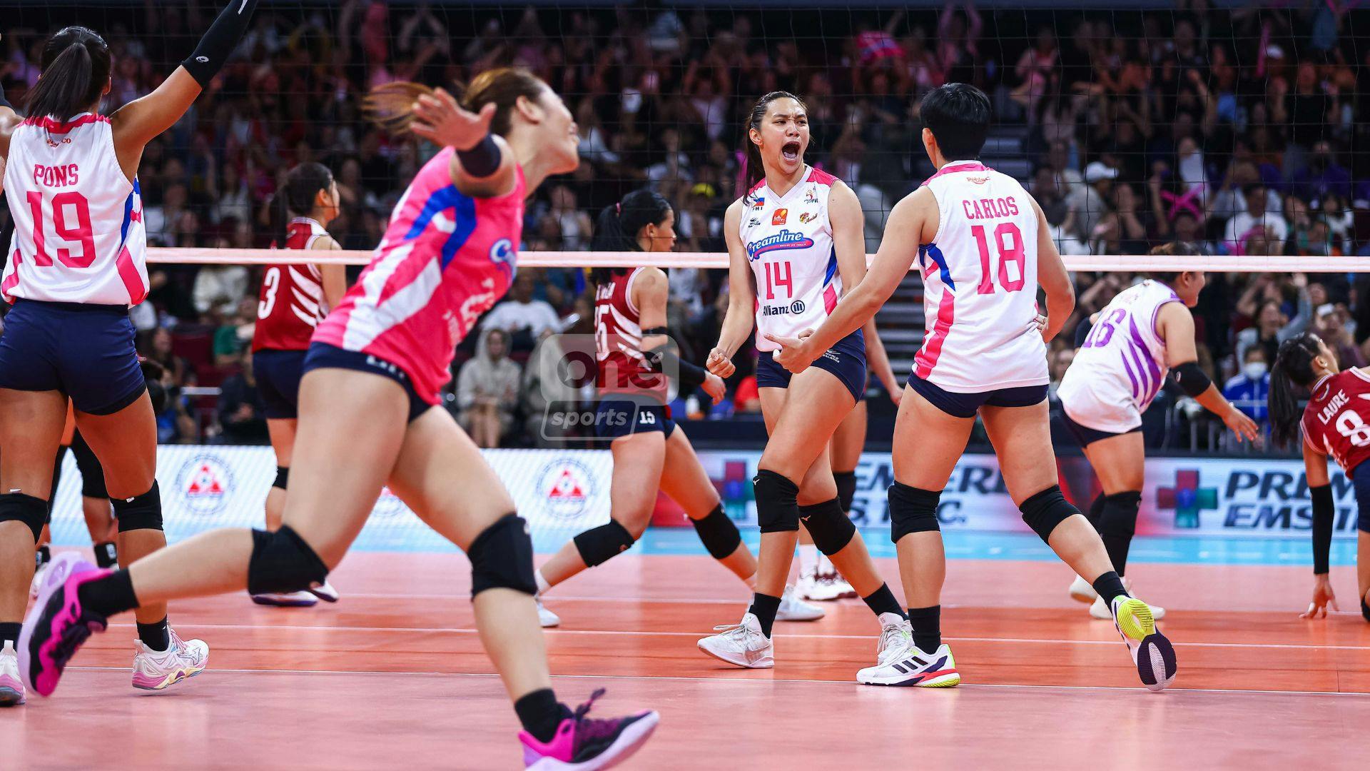 Creamline extends mastery over Choco Mucho for first win in PVL All-Filipino