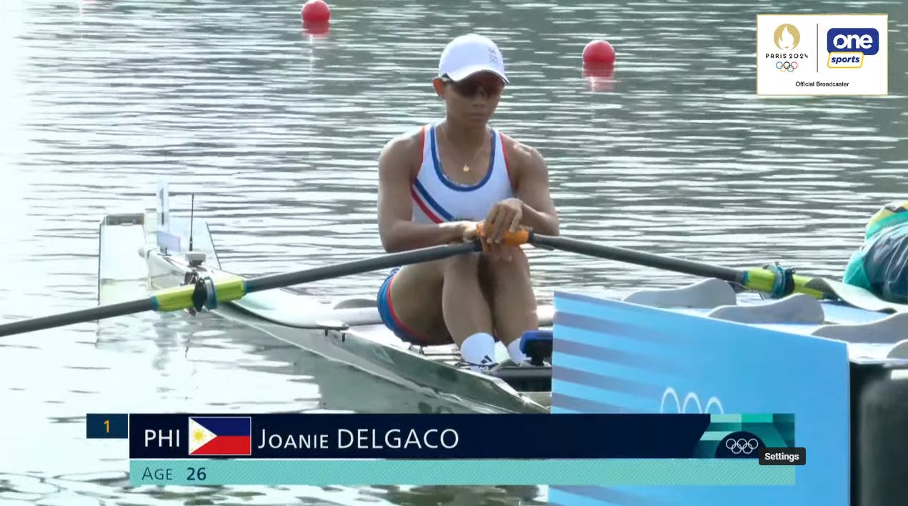 Rower Joanie Delgaco (Philippines) relegated to D finals after 5th place finish in the semifinals C/D | #Paris2024