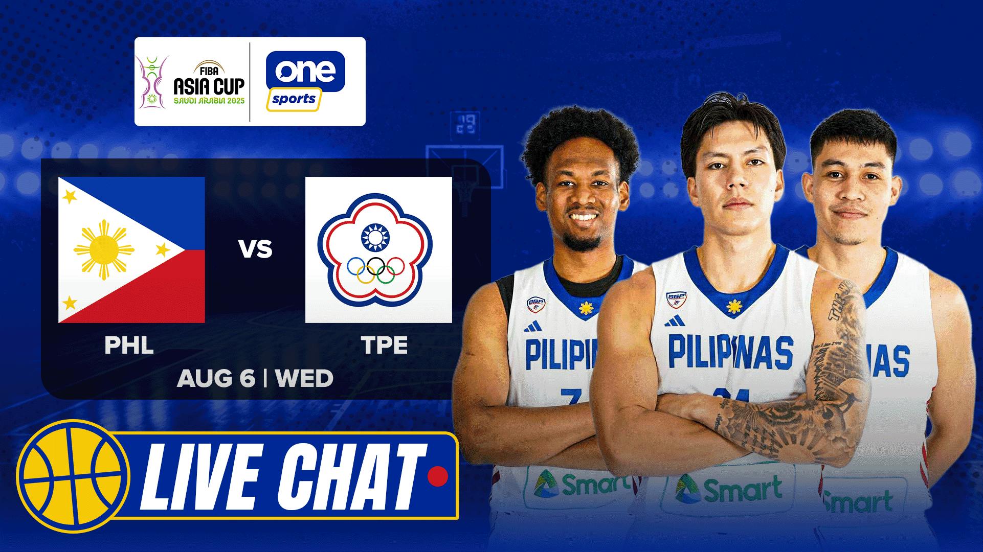 LIVE CHAT: Gilas Pilipinas vs Chinese Taipei | FIBA Asia Cup 2025