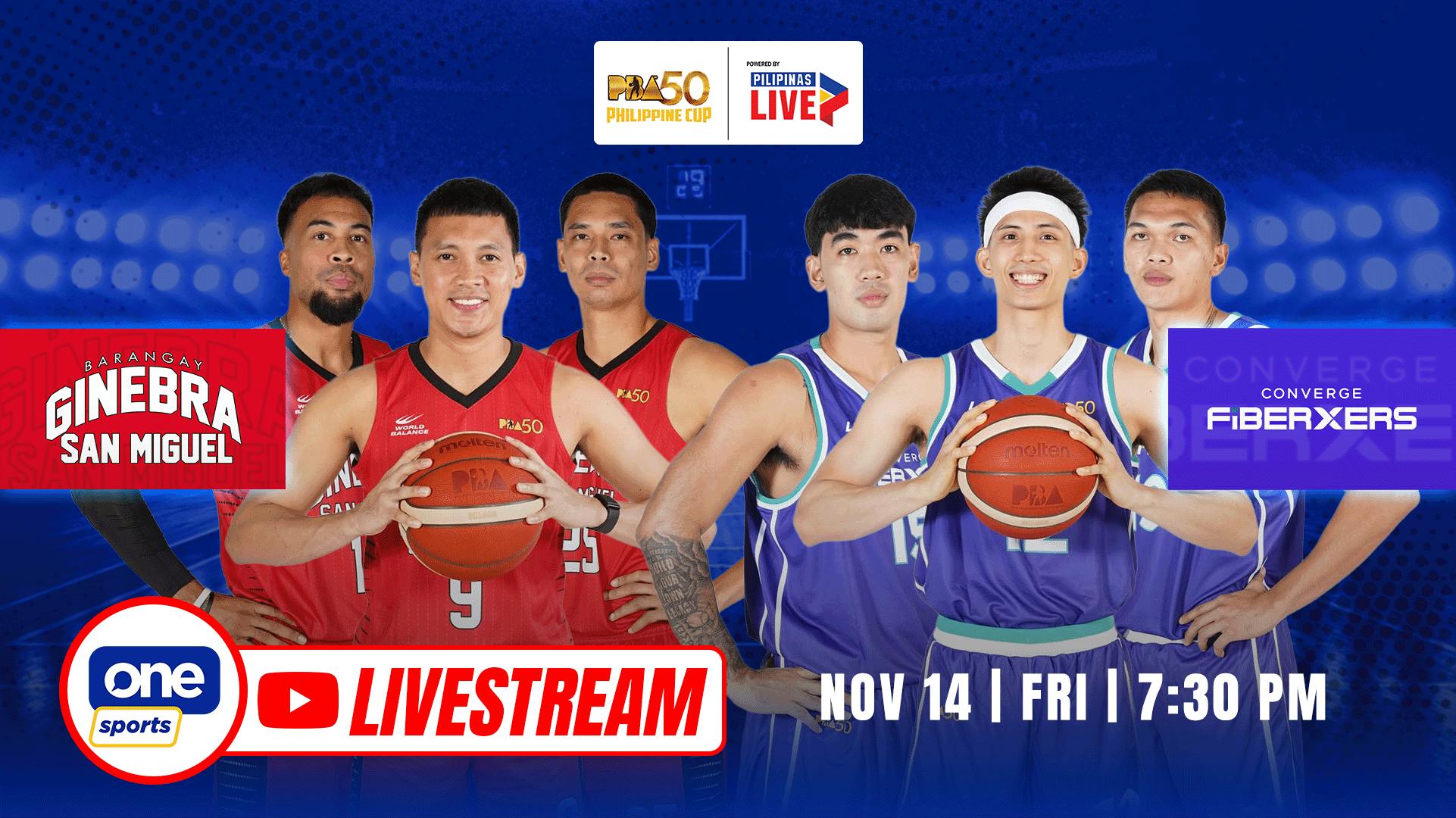 PBA LIVESTREAM: Ginebra Gin Kings vs Converge FiberXers | Season 50 Philippine Cup