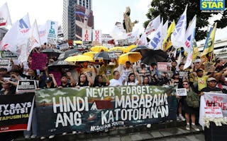 Groups Mark Martial Law With Corruption Protest