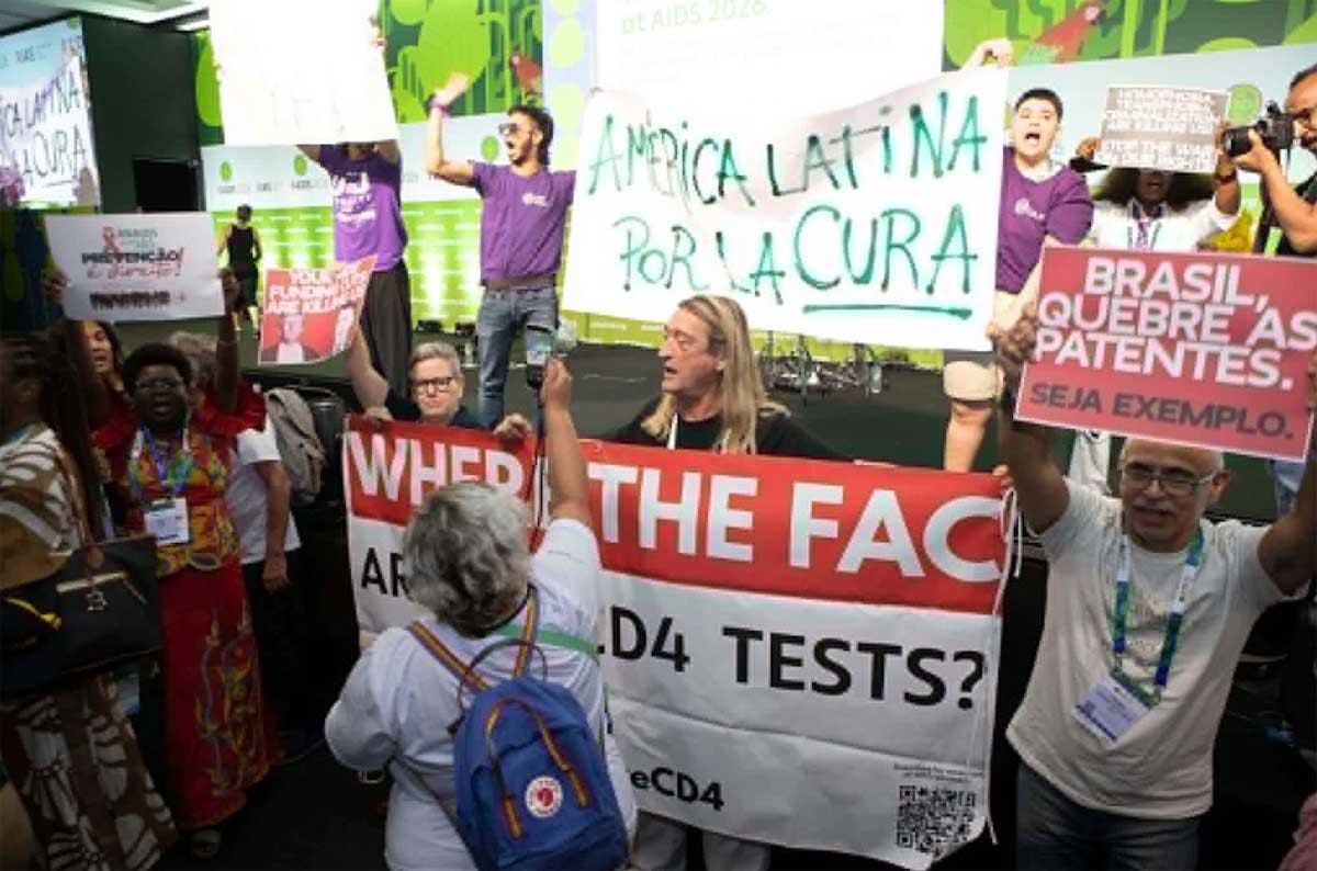 Protests, Funding Crisis Shadow Opening Of AIDS 2026 Conference In Brazil