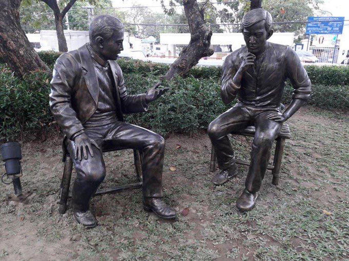 Rizal And Valenzuela S 1896 Meeting Immortalized In Park Onenews Ph rizal and valenzuela s 1896 meeting