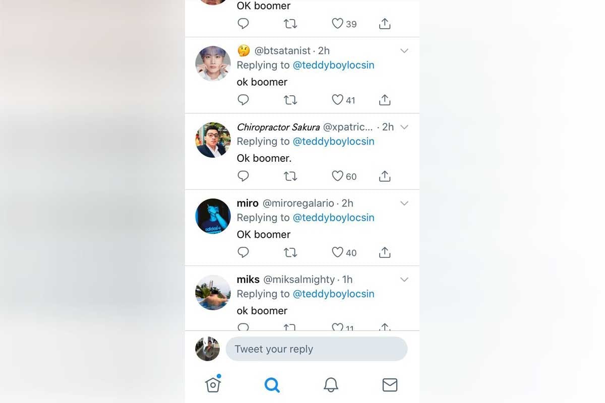 ‘OK Boomer’ Floods Teddyboy’s Tweets; Here’s What It Means