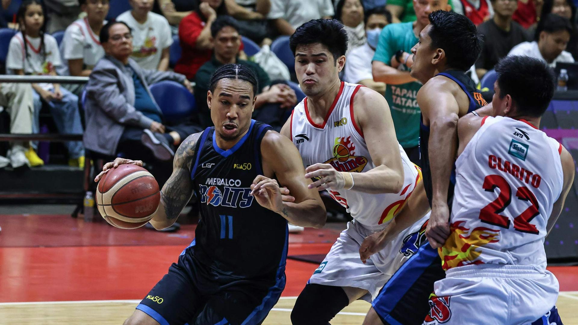 Newsome dominates 4th quarter as Meralco eliminates ROS in PBA quarterfinals