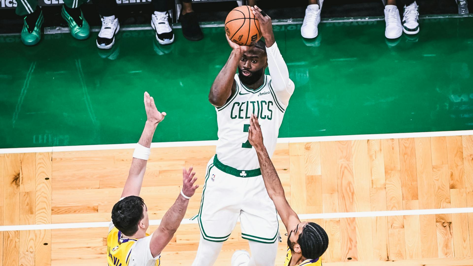 Surging Celtics pounce on Lakers team missing Luka, LeBron