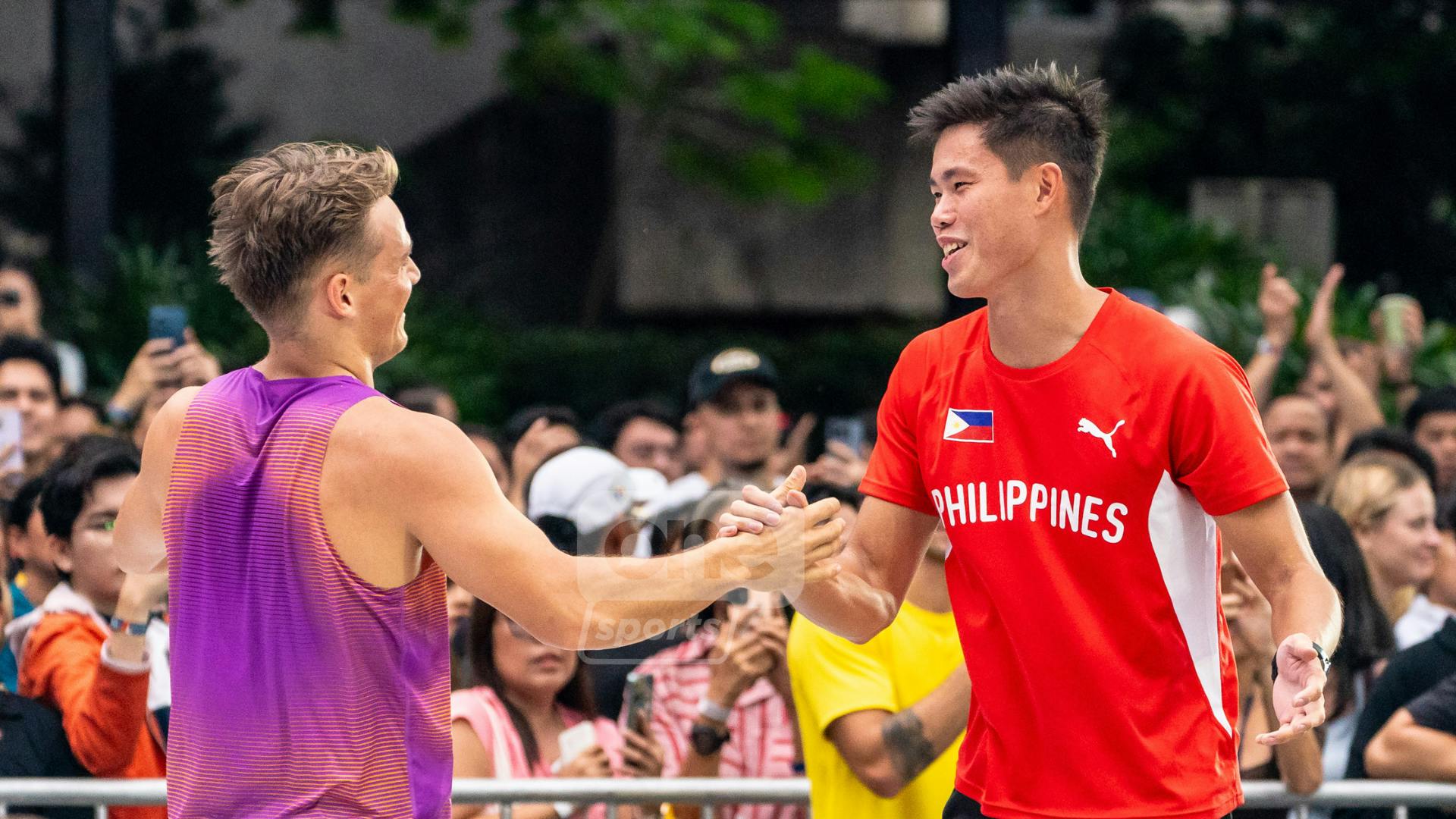 Thibaut Collet heaps praise on EJ Obiena for winning, staging Atletang Ayala World Pole Vault Challenge