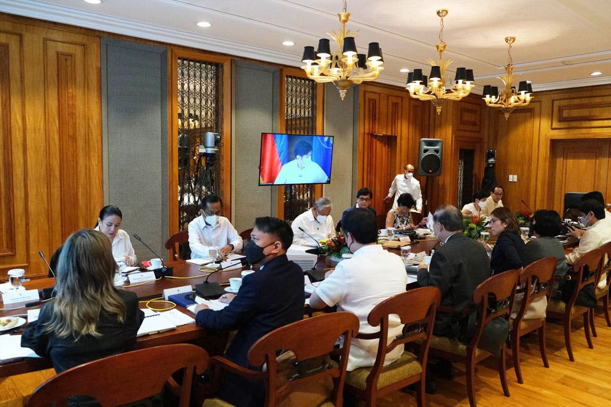 Marcos, Cabinet Tackle Budget, BBB, Transport Projects Via Teleconference