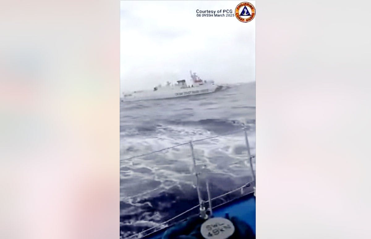 Phl Vessel Blocks China Ship Off Zambales