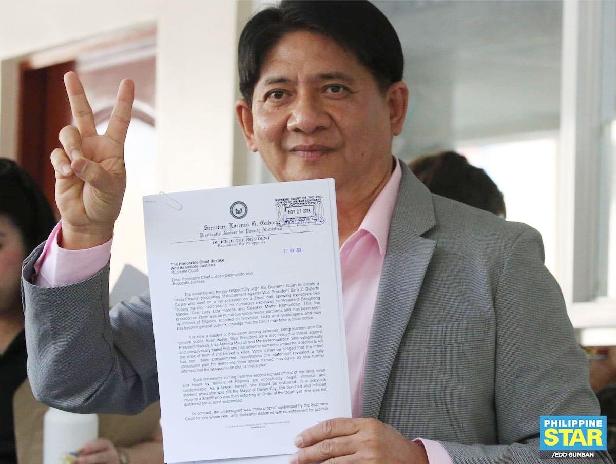 WATCH: Disbarred Gadon Files Disbarment Case Versus VP Sara