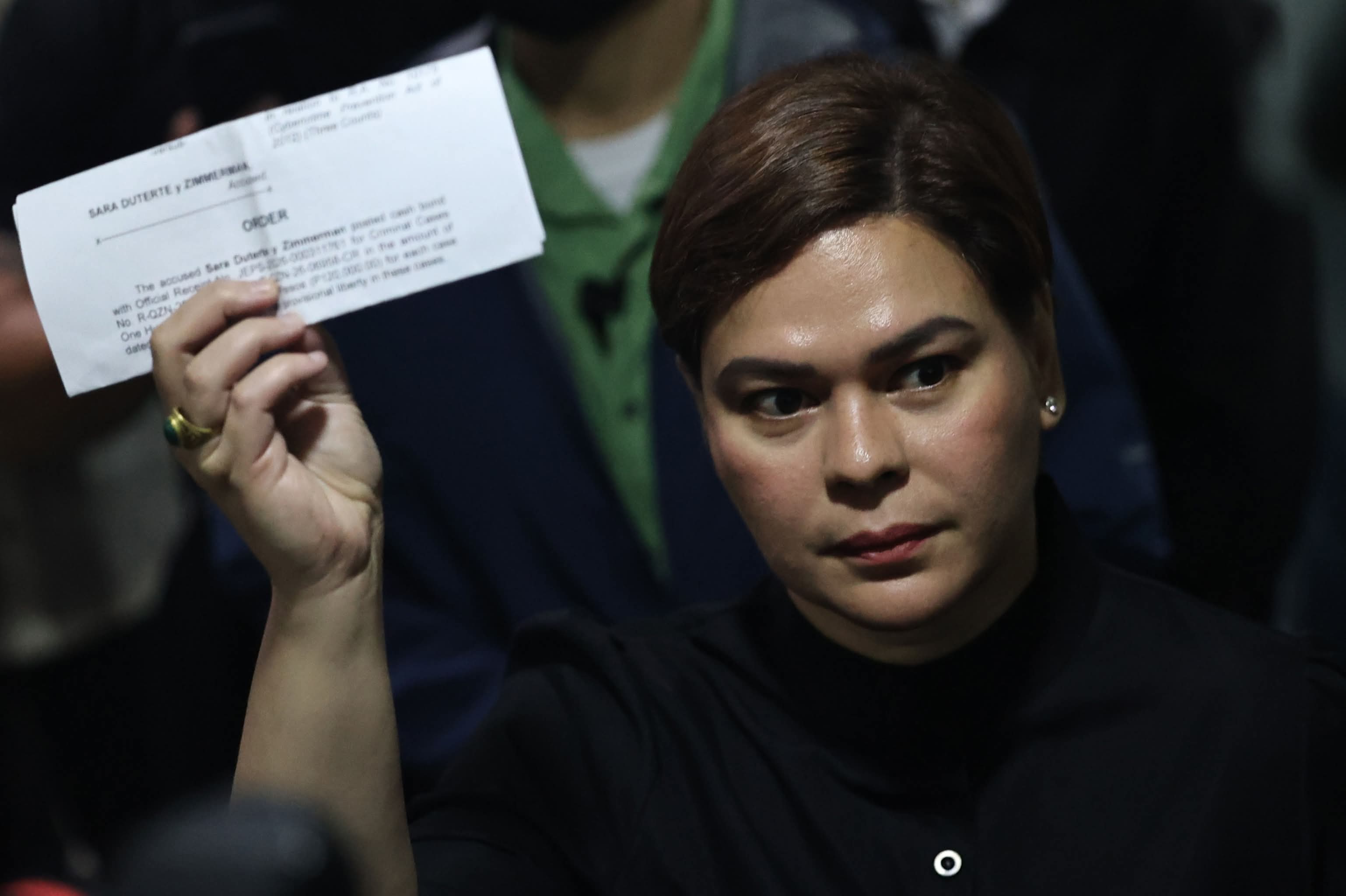 VP Sara Posts P360,000 Bail For Grave Threats Case