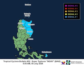 Super Typhoon Inday Enters PAR, Signal No. 1 Up In Some Areas