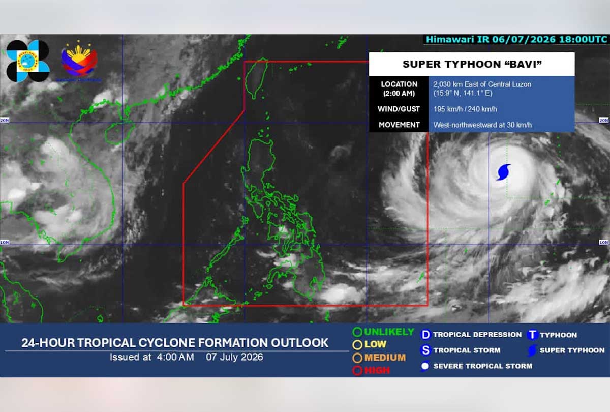 Super Typhoon Set To Enter PAR This Evening Or Tomorrow Morning