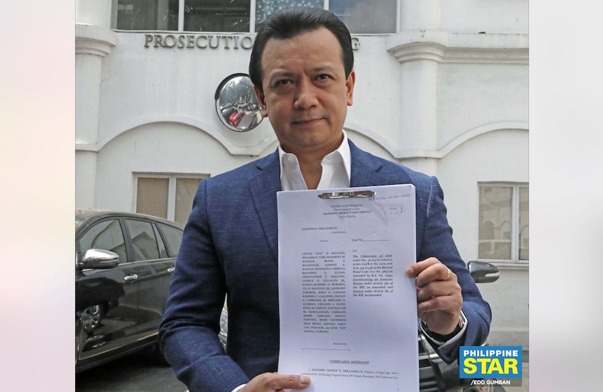 Trillanes Files Raps Versus Baligod, 18 Alleged Bagmen