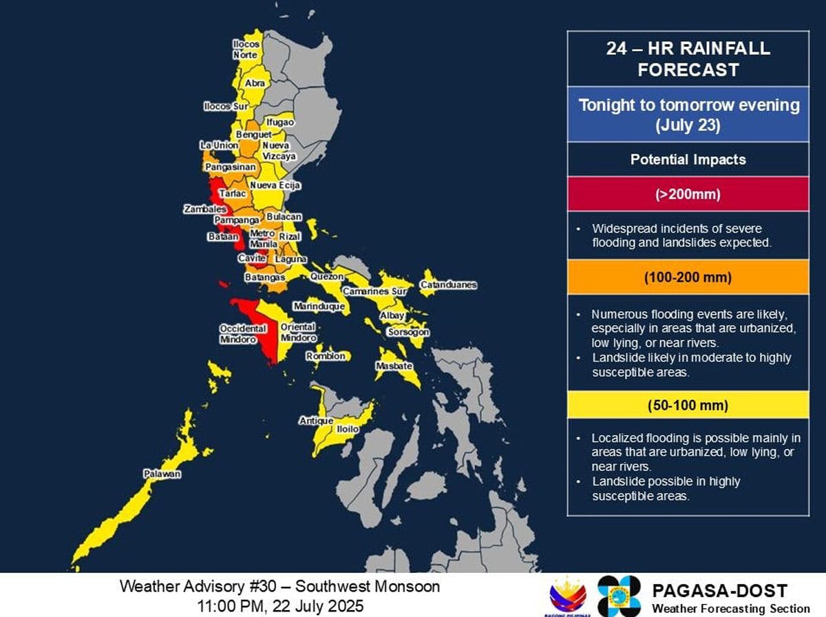 Tropical Depression Dante Maintains Strength; 2 LPAs Being Monitored As Monsoon To Spawn More Rains
