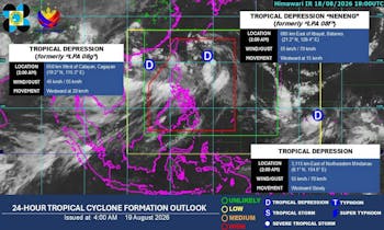 Tropical Depression Neneng To Enhance Monsoon Rains