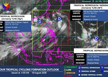 Tropical Depression Neneng To Enhance Monsoon Rains