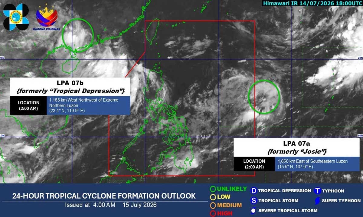 Josie Exits PAR After Weakening Into LPA