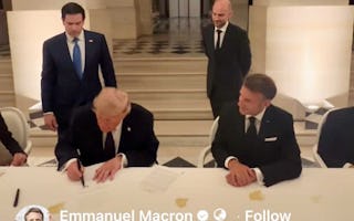 Trump Signs Iran Deal At Versailles