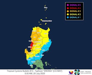 Typhoon Emong Accelerates, Signal No. 4 Still Up In Some Areas