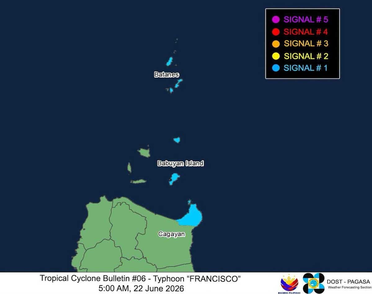Typhoon Francisco Intensifies; Signal No. 1 Up In Some Areas