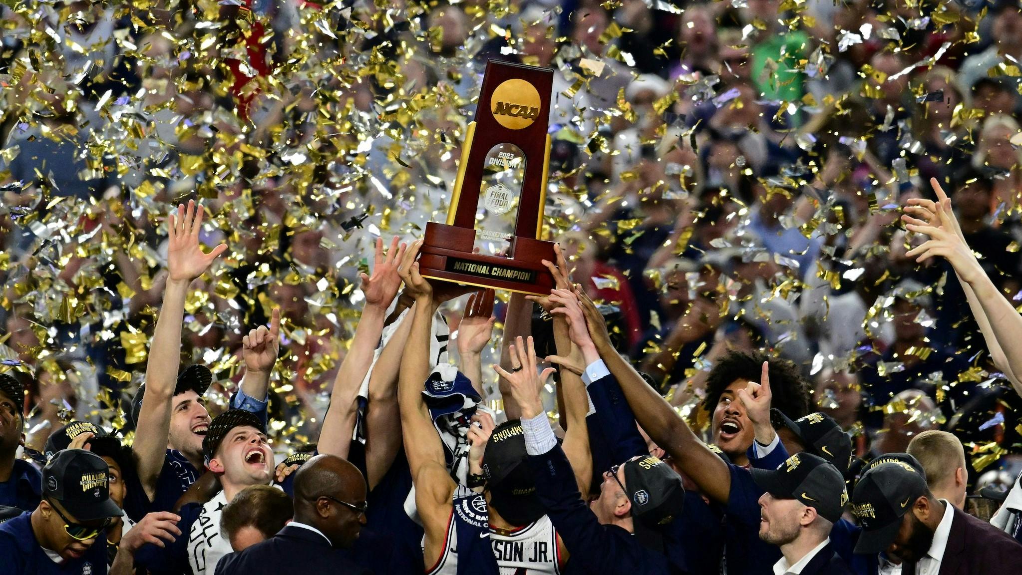 UConn dominates San Diego State for fifth men's basketball title 