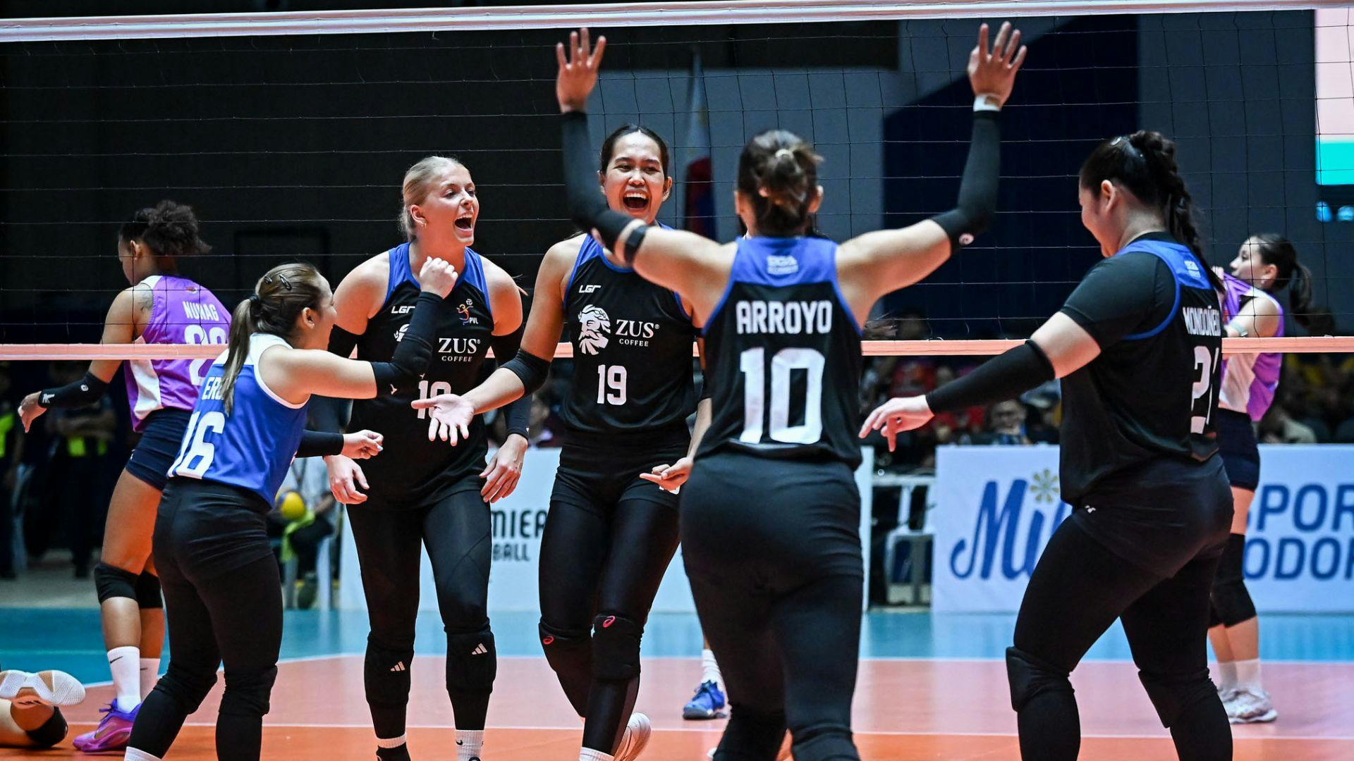 ZUS Coffee seals PVL Reinforced quarterfinals berth after silencing Choco Mucho
