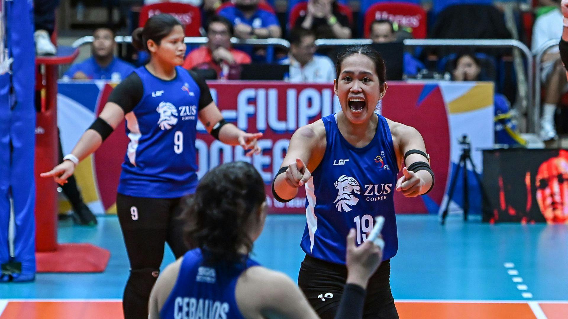 Riza Nogales, ZUS Coffee test brewing form vs Creamline in PVL All-Filipino