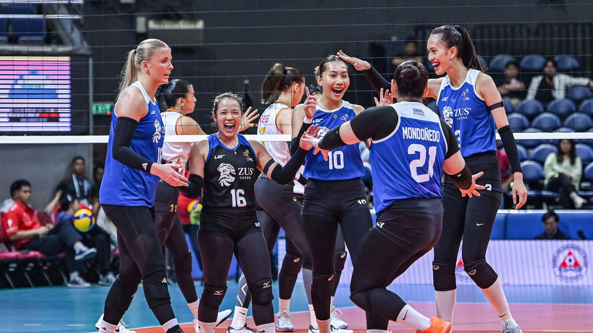ZUS Coffee books historic first PVL Finals berth after sweeping PLDT in Reinforced semis