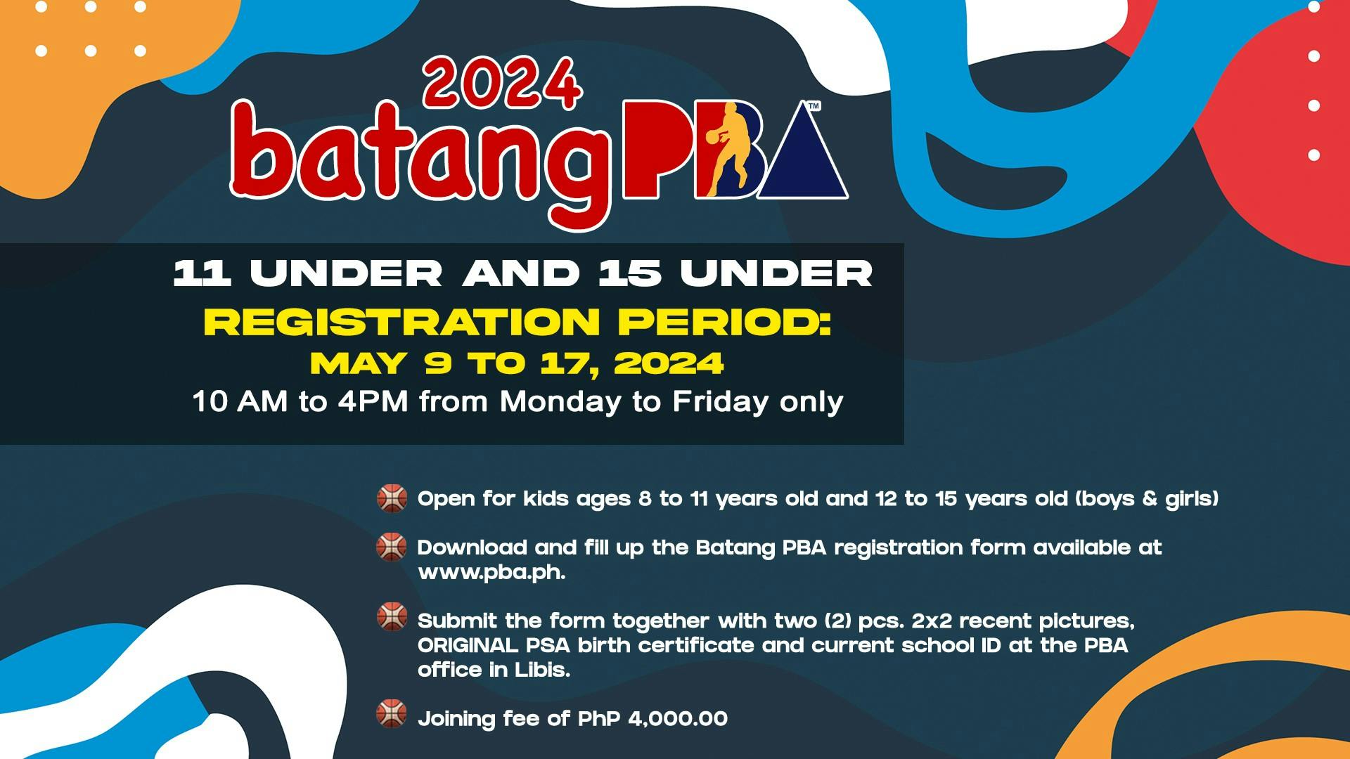 Registration begins for 2024 Batang PBA clinic