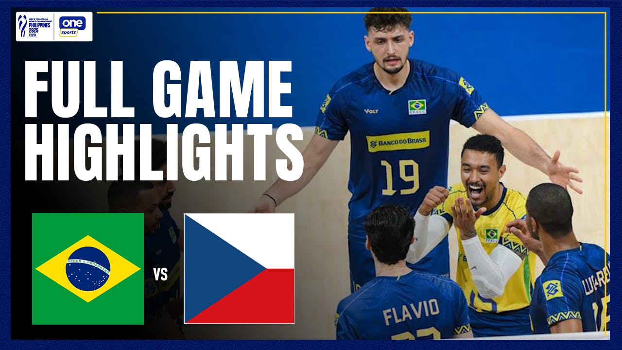 Brazil sweeps Czechia for solo lead in Pool H | FIVB Highlights