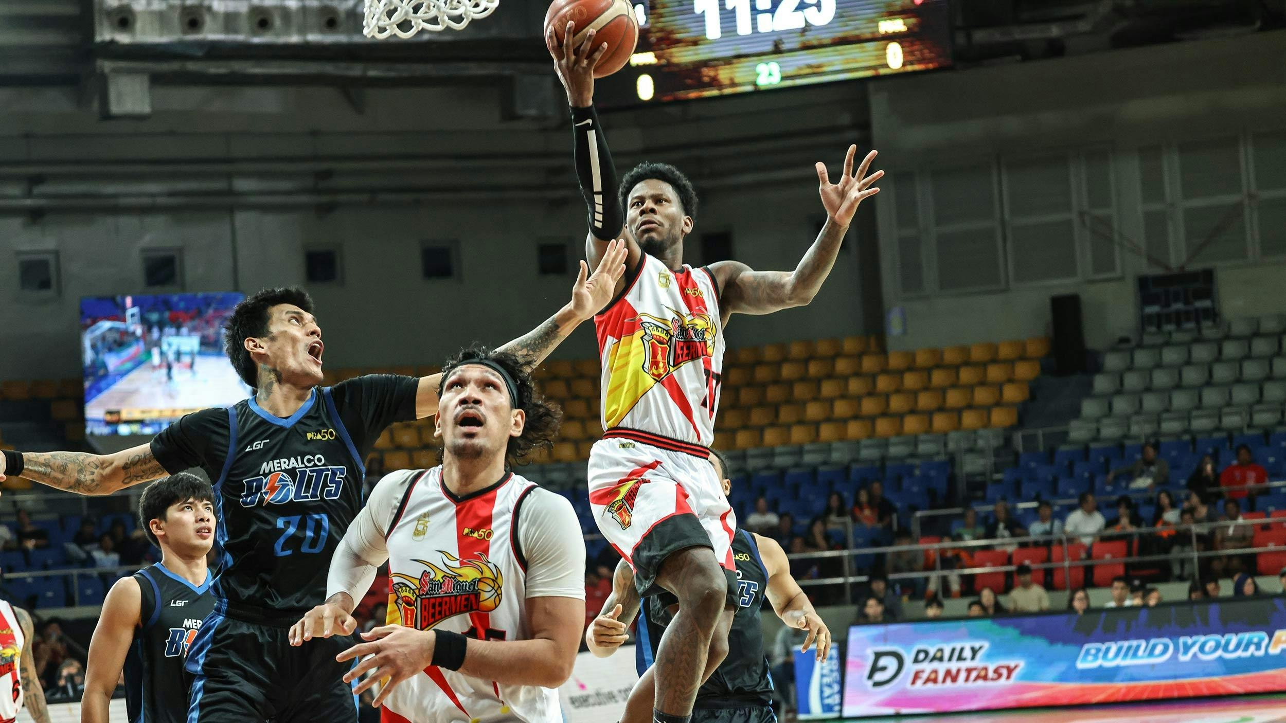 PBA: No. 1 San Miguel jolts Meralco for 9th straight win