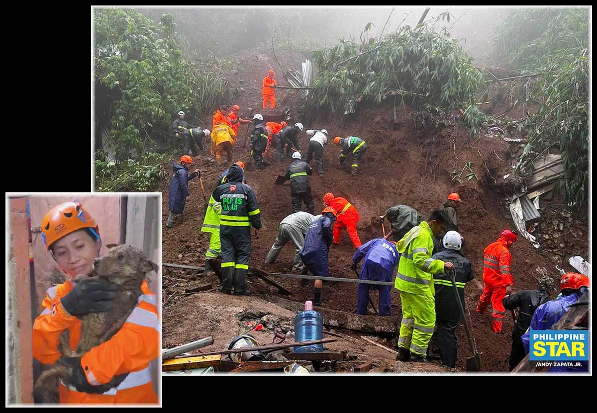 Mother And Child Embracing Among 10 Baguio Landslide Casualties; Three Others, Dog Rescued