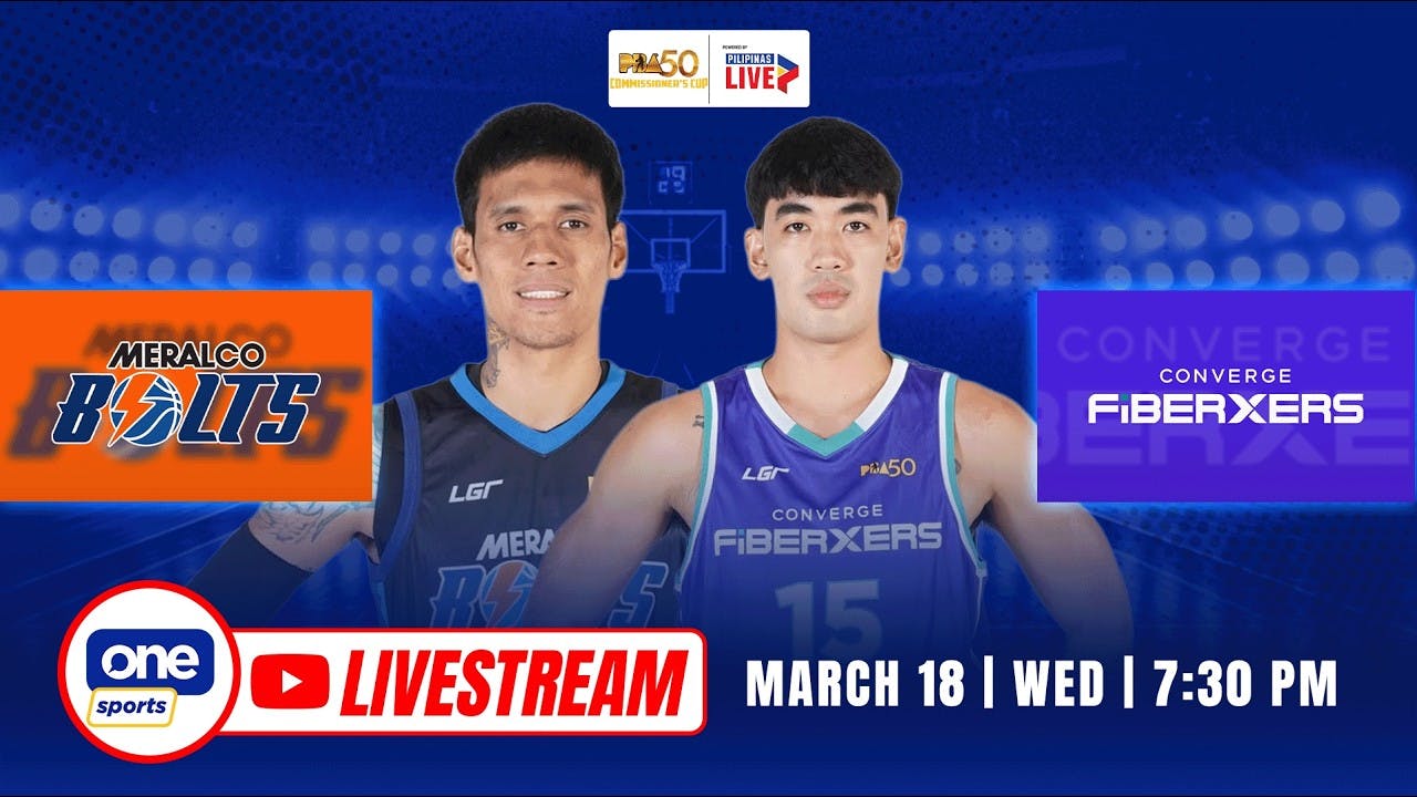 PBA LIVESTREAM: Meralco vs Converge | Season 50 Commissioner
