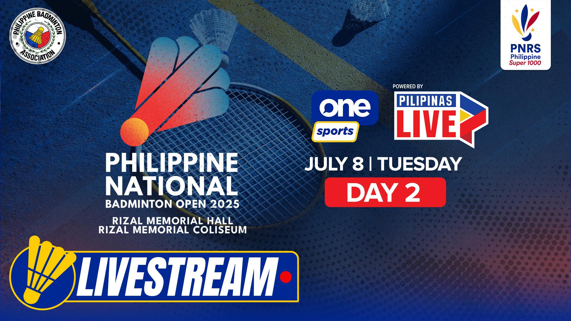 LIVESTREAM | Philippine Badminton Open 2025 Day 2  | July 8, 2025