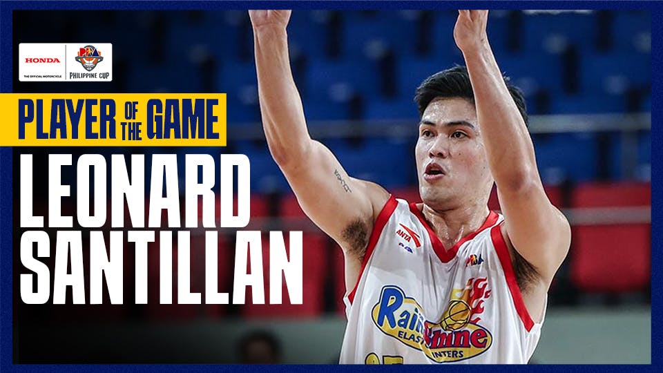 PBA Player of the Game Highlights: Santi Santillan powers Rain or Shine vs. Blackwater