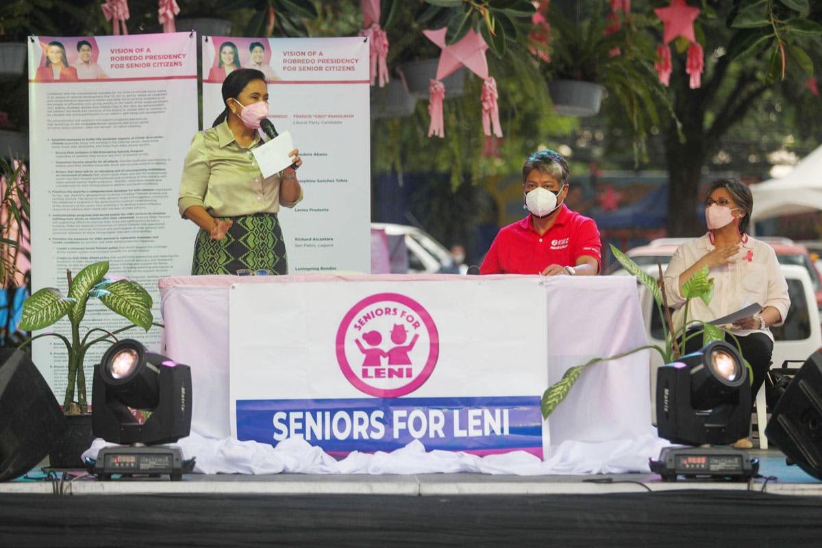 Leni Vows To Double Senior Citizens’ Monthly Stipend